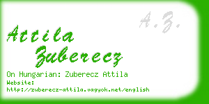 attila zuberecz business card